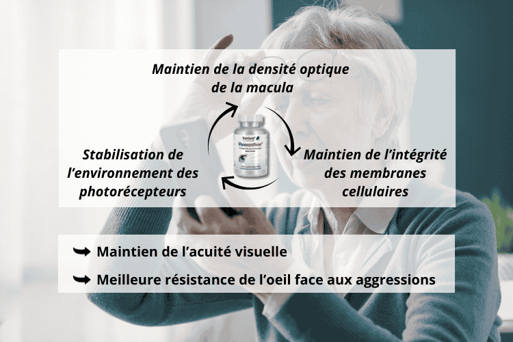 Visioxanthine bienfaits sur acuite visuelle et vieillissement cellulaire